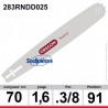 Guide 283RNDD025 OREGON Power Match D025. 70 cm Guide 283RNDD025 OREGON Power Match D025. 70 cm