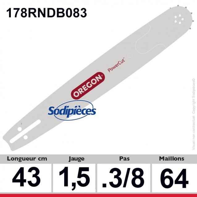 Guide 178RNDB083 OREGON Power Match B083. 43 cm