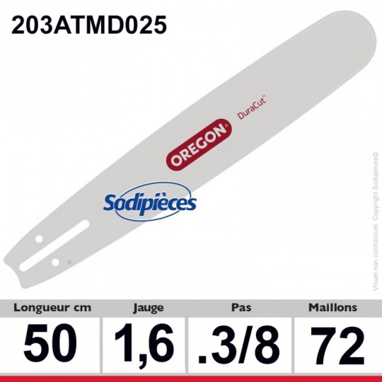 Guide 203ATMD025 OREGON Hard Nose D025. 50 cm