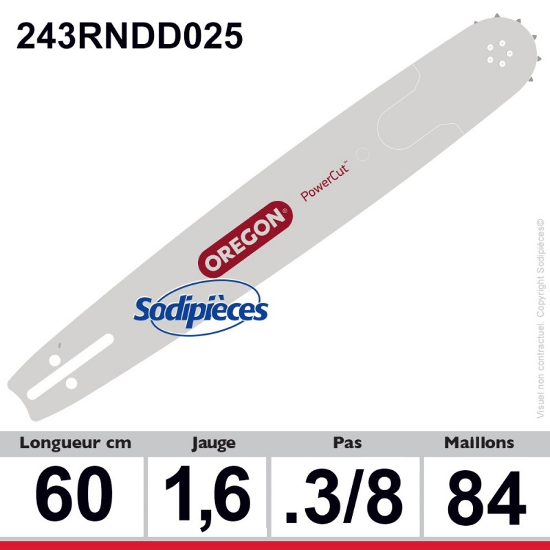 Guide 243RNDD025 OREGON Power Match D025. 60 cm.