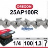 Chaîne 25AP100R OREGON . 1/4". 1,3mm. 100 pieds