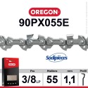 Chaîne Oregon 90PX055E. 3/8". 1,1 mm. 55 maillons