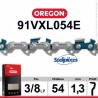 Chaîne 91VXL054E OREGON. 3/8". 1,3mm. 54 maillons