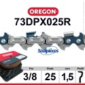 Chaîne 73DPX025R OREGON . 3/8". 1,5mm. 25 pieds