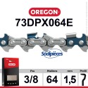 Chaîne 73DPX064E OREGON . 3/8". 1,5mm. 64 maillons