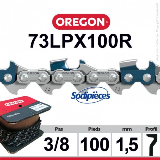 Chaîne 73LPX100R OREGON Super 70. 3/8". 1,5mm. 100 pieds