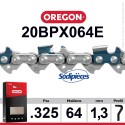 Chaîne 20BPX064E OREGON .325". 1,3 mm. 64 maillons