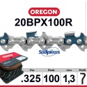 Chaîne 20BPX100R OREGON .325". 1,3 mm. 100 pieds