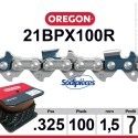 Chaîne 21BPX100R OREGON .325". 1,5 mm. 100 pieds