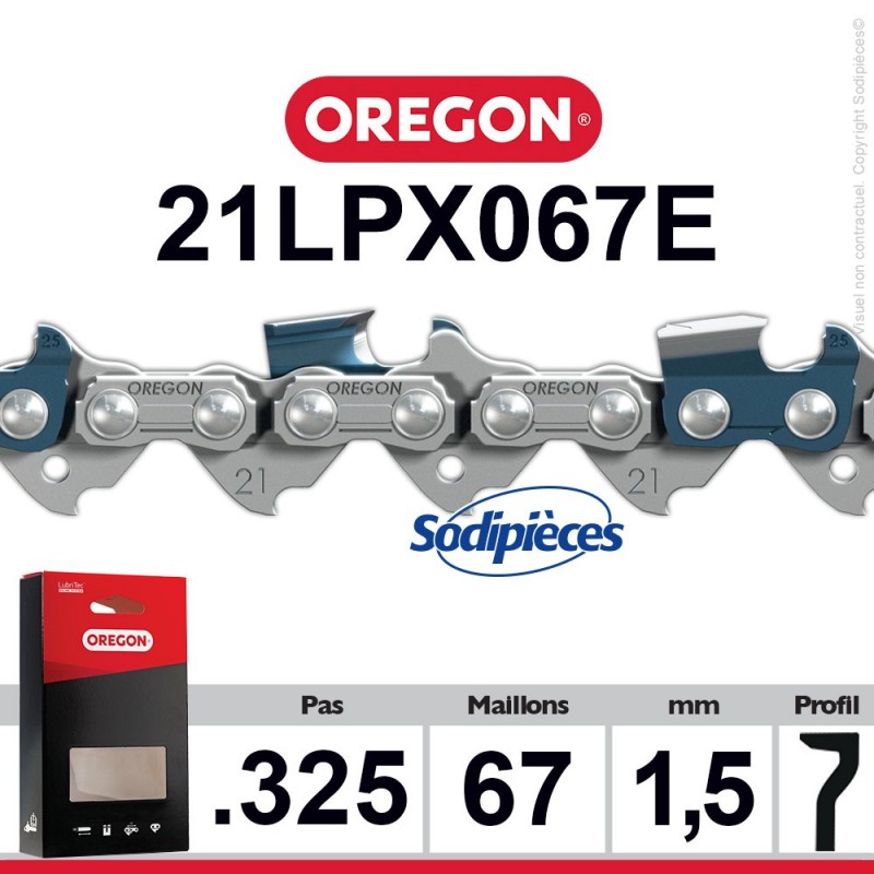 Chaîne 21LPX067E OREGON Super 20 .325". 1,5 mm. 67 maillons