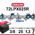 Chaîne 72LPX025R OREGON . 3/8". 1,3mm. 25 pieds