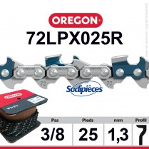 Chaîne 72LPX025R OREGON Super 70. 3/8". 1,3mm. 25 pieds
