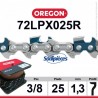 Chaîne 72LPX025R OREGON Super 70. 3/8". 1,3mm. 25 pieds