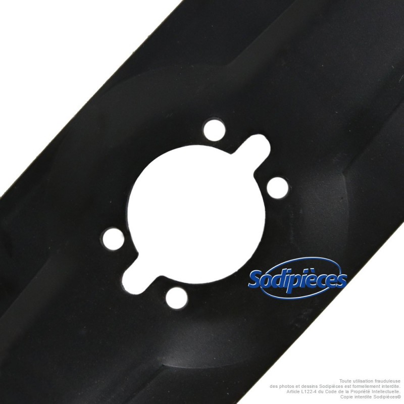 Lame tondeuse 51 cm. Al. 32,5 mm + ergots . Pour Etesia, Wolf