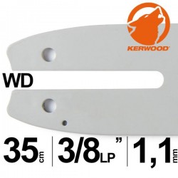 Guide tronçonneuse Kerwood. 35 cm. 3/8"LP. 1,1 mm. 14B1KCWD