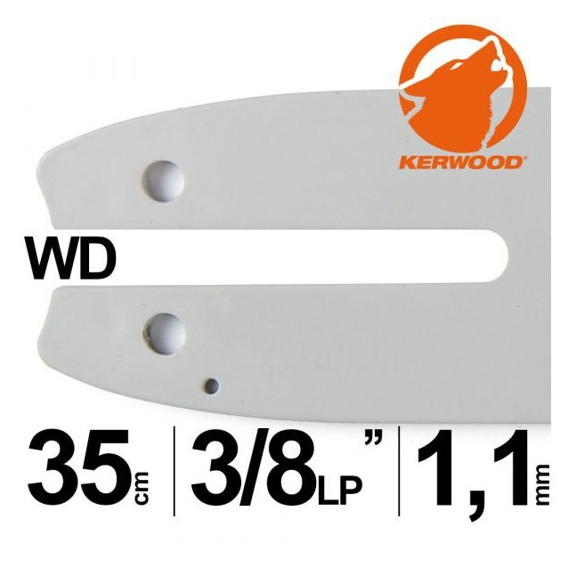 Guide tronçonneuse Kerwood. 35 cm. 3/8"LP. 1,1 mm. 14B1KCWD