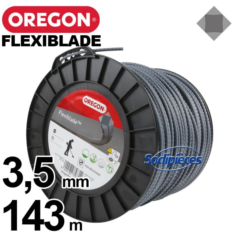Fil Orégon FlexiBlade® carré. 4 mm x 110 m pour débroussailleuse