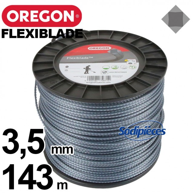 Fil Orégon FlexiBlade® carré. 4 mm x 110 m pour débroussailleuse