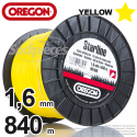 Fil Orégon Yellow étoilé jaune. 1,6 mm x 840 m pour débroussailleuse - Destockage