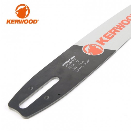 Guide tronçonneuse Kerwood. 45cm, 0,325".1,6 mm. 18C4KSWE 