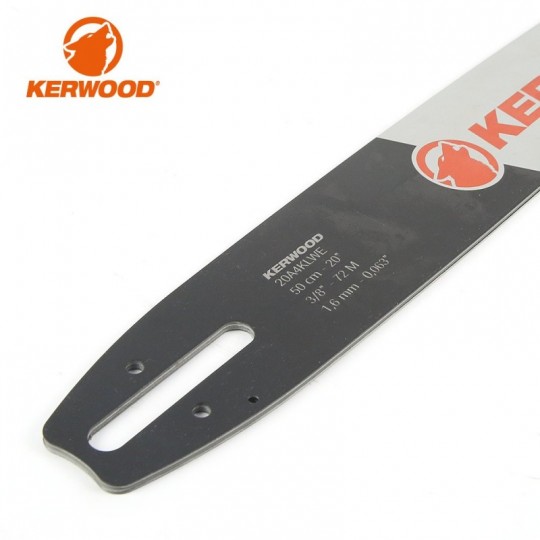 Guide tronçonneuse Kerwood. 50cm. 3/8". 1,6 mm. 20A4KLWE