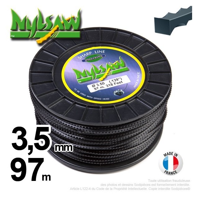 Fil débroussailleuse nylsaw ®. Bobine 3,5 mm x 97 m