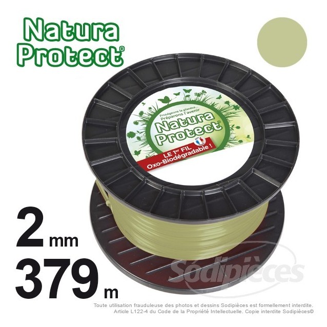 Fil débroussailleuse Natura Protect, coque rond 1,3 mm x 15 m