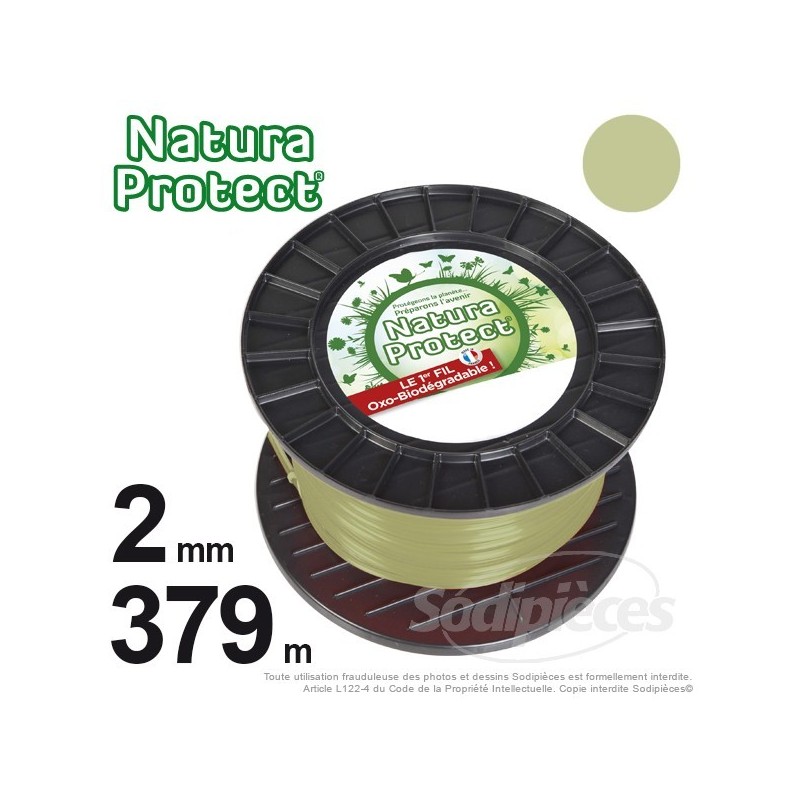 Fil débroussailleuse Natura Protect, coque rond 1,3 mm x 15 m