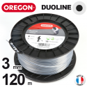 Fil Orégon Duoline rond. 3 mm x 120 m pour débroussailleuse DESTOCKAGE