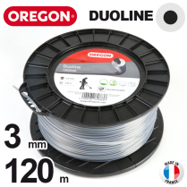  Fil Orégon Duoline rond. 3 mm x 120 m pour débroussailleuse