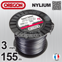 Fil Orégon Nylium carré. 3 mm x 155 m pour débroussailleuse