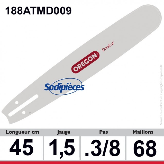 Guide 188ATMD009 OREGON Hard Nose D009. 45 cm