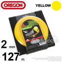 Fil Orégon Yellow rond jaune. 2 mm x 127 m pour débroussailleuse DESTOCKAGE
