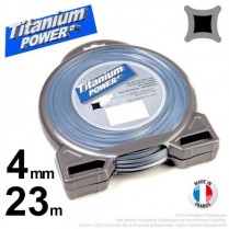 Fil débroussailleuse Titanium ®. Carré. Coque : 3.5 mm x 16 m