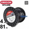 Fil Orégon Nylium carré. 4 mm x 81 m pour débroussailleuse