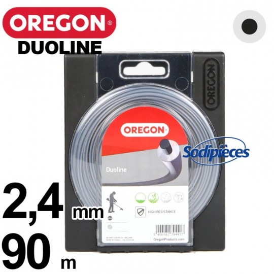 Fil Orégon Duoline rond. 2,4 mm x 90 m pour débroussailleuse