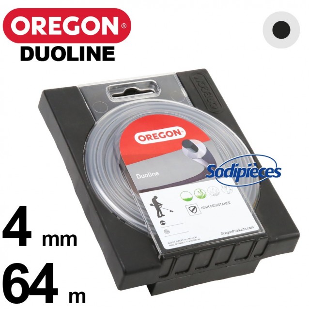 Fil Orégon Duoline rond. 4 mm x 64 m pour débroussailleuse Fil Orégon Duoline rond. 4 mm x 64 m pour débroussailleuse