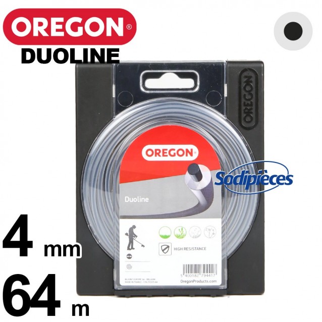 Fil Orégon Duoline rond. 4 mm x 64 m pour débroussailleuse Fil Orégon Duoline rond. 4 mm x 64 m pour débroussailleuse
