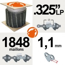 Chaîne tronçonneuse KERWOOD 100 pieds 0,325" LP 1,1 mm