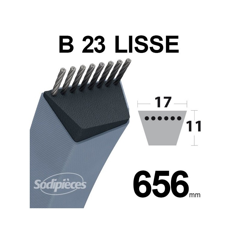Courroie tondeuse B29 Trapézoïdale 17 mm x 806 mm.