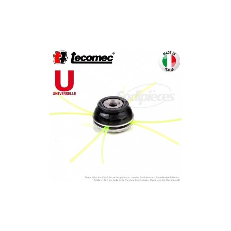 Tête débroussailleuse Multi-fils araignée alu/alu. 8 fils