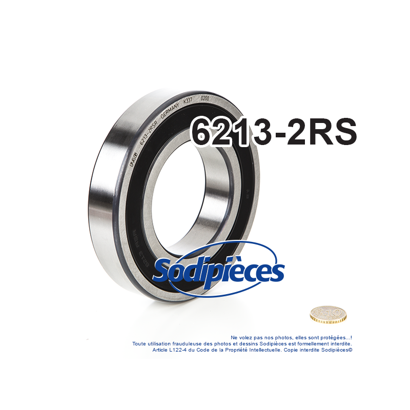 Roulement à billes 6213-2RS FAG. Double étanchéité