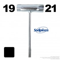 Clé à bougie 19 et 21 avec un carré de 10 x 10