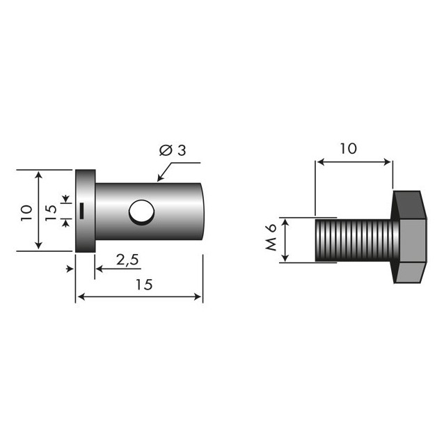 ⇘ Serre câble pour câble jusqu'à Ø 3 mm