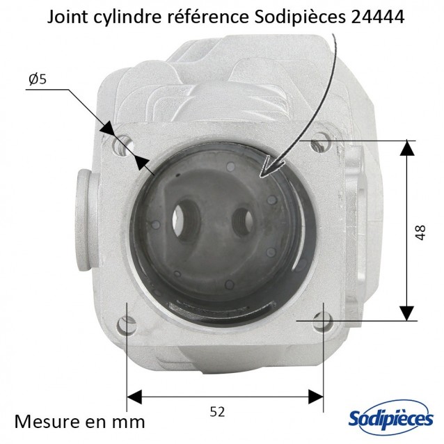 Cylindre piston tronçonneuse pour Stihl  044, MS440 Ø 50mm 