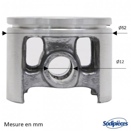 Cylindre piston tronçonneuse Husqvarna 272/272K Ø 52 mm