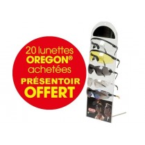 1 présentoir lunette Oregon offert pour 15 lunettes achetées.