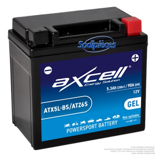 Batterie gel Axcell ATX5L-BS/ATZ6S 5,3 Ah