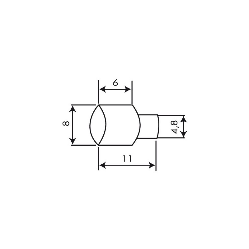 Butée de gaine creusée à 6,5 mm (vendu par 10)