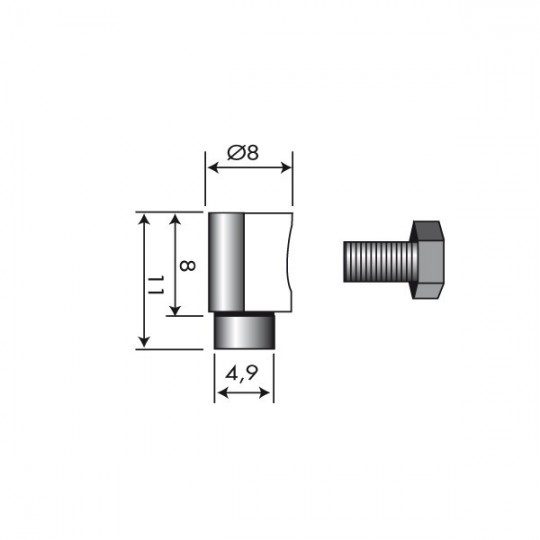 Serre câble pour cable jusqu'à Ø 2,5 mm (vendu par 10)